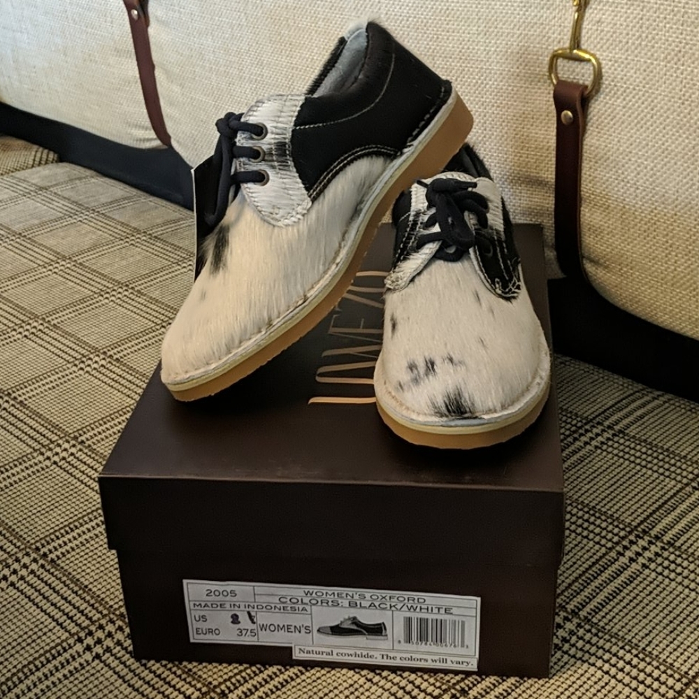 Oxford shoes natural cowhide